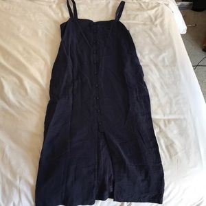 Size Small S Tavik blue apron button up dress